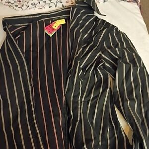 Banana Republic Black Striped Button Down Shirt